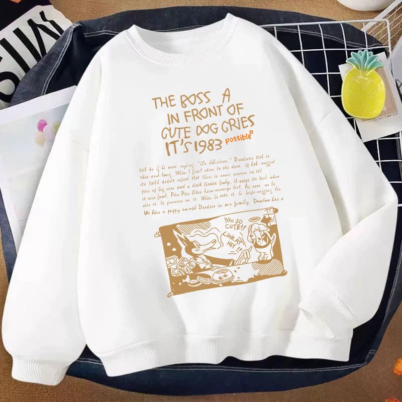 Sweat White BOSS A Letter