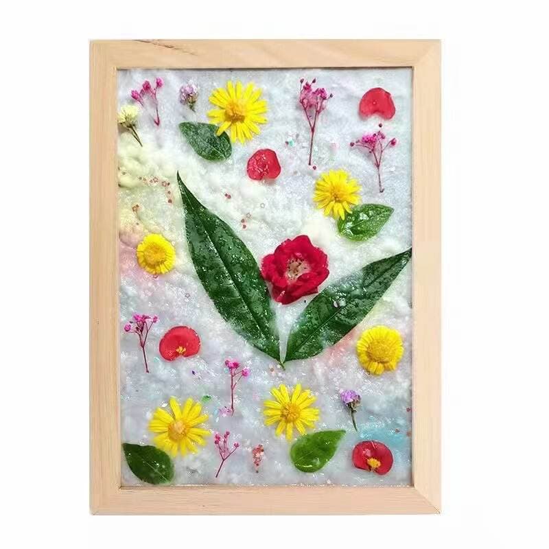 Papermaking Frame, Flower Paper Mesh Frame, Ancient Papermaking Set, Paper Copy Frame, Pulp, Kidsren's Handmade DIY Materials 5