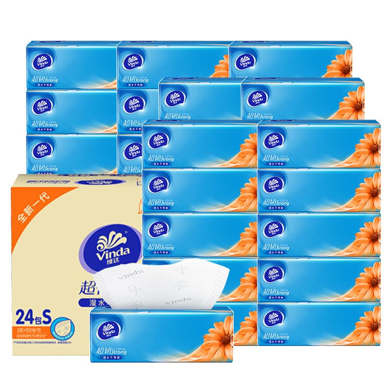 [24 packs/box] vinda super tough 100 pumps