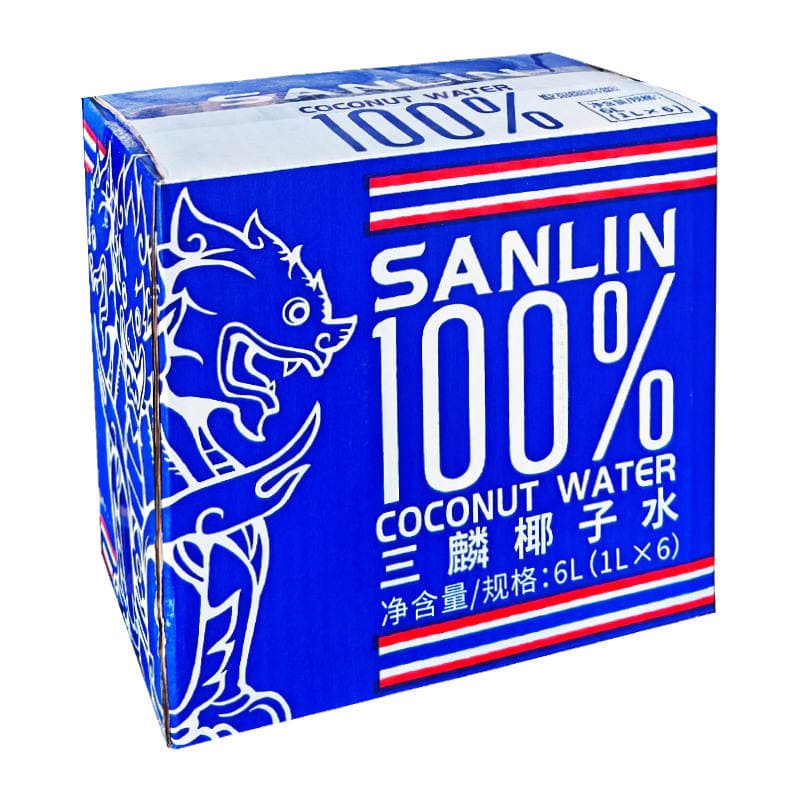 Sanlin 100% Coconut Water 1L*6 Bottles of Coconut Green Juice Imported from Thailand, Non-Concentrated Reduction 2