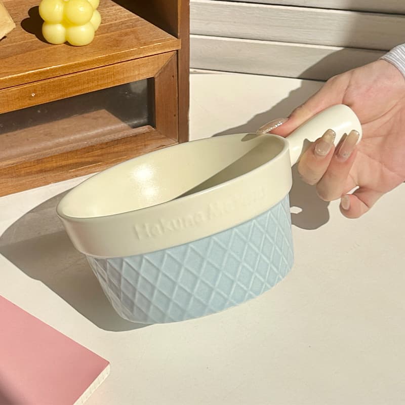 Ice cream hand bowl - 6inch - blue