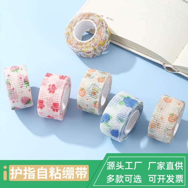 Self-Adhesive Bandages in Various Colors Available, Protective Cartoon Designs for Students, Anti-Chafing, Elastic Finger and Wrist Protectors
