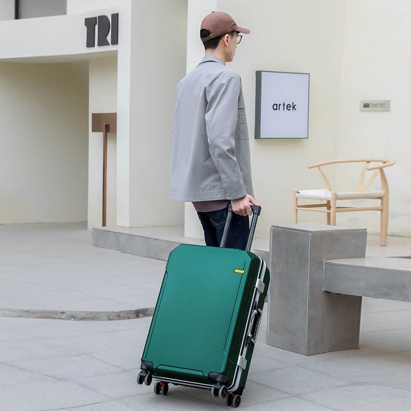 Trolley Suitcase with Combination Lock, Luggage Trolley Case with Pc Universal Wheels, Zipper Case with Detachable Wheels, Student Case, Business Case, Carbon Fiber 4