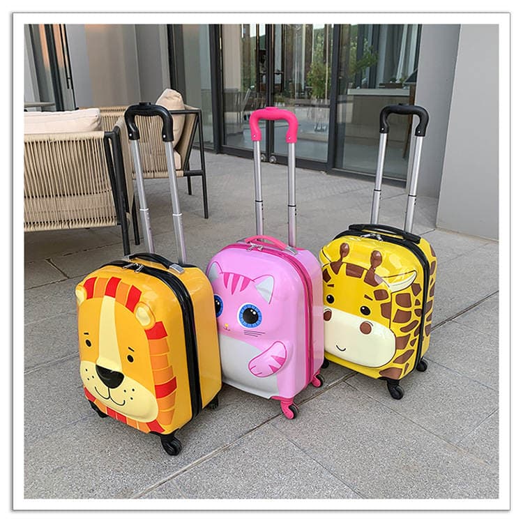 Cute 18inch Children's Trolley Suitcase for Boys and Girls with Universal Wheels, Travel Suitcase, Supports Logo Printing, Lightweight 4