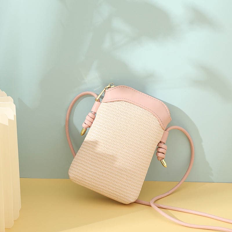 2026 New Crossbody Women's Bag Japanese Style Phone Bag Simple Mini Vertical Women's Multifunctional Wholesale Patchwork Shoulder Bag 3
