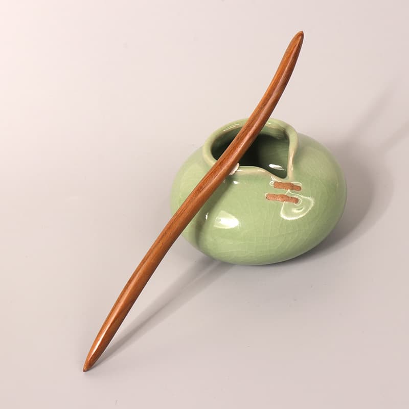 Green sandalwood hairpin---like thread (18cm)