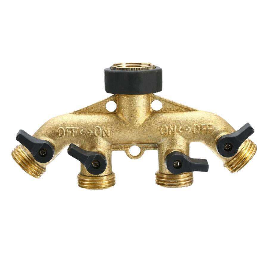 Copper 4-way ball valve water separator garden watering agricultural irrigation family car wash faucet one-way four-way diverter 5