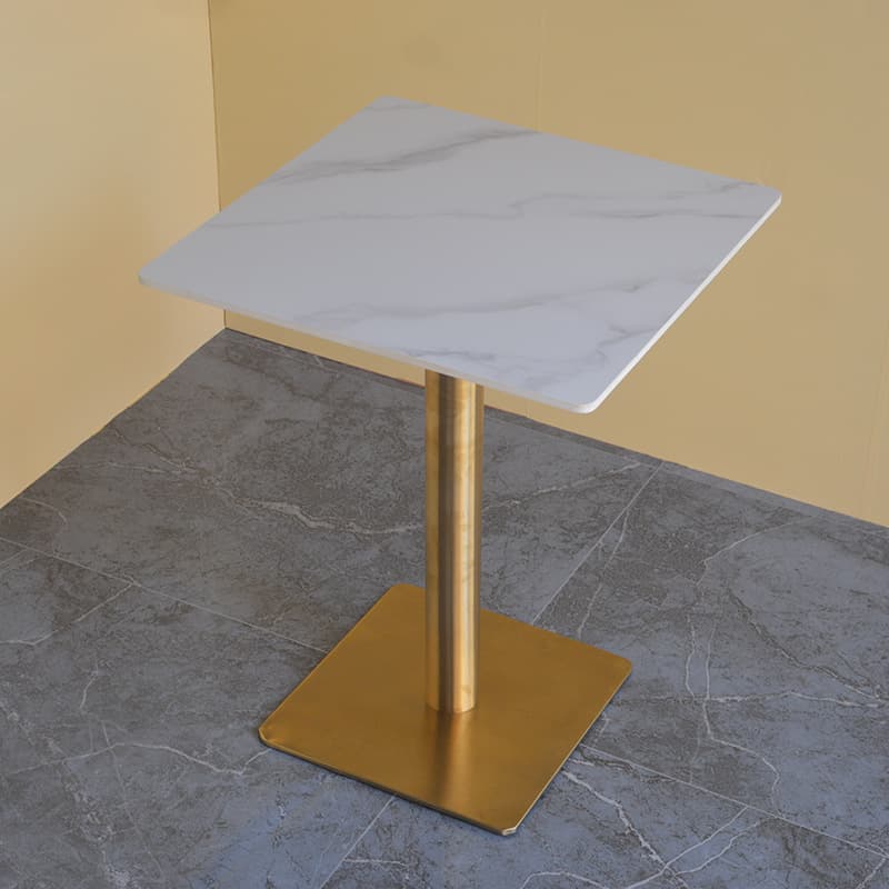 Snow mountain white 60 square + titanium stainless steel feet