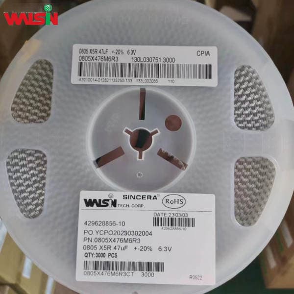 Huake 0805X476M6R3 Smd Capacitor Specifications and Models Walsin Smd Resistor-Capacitor Agent Spot Quick Delivery