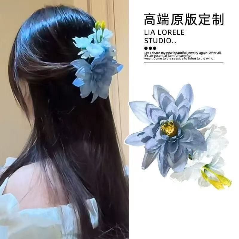 5665 new chinese style spring peach pink mist flower-blue