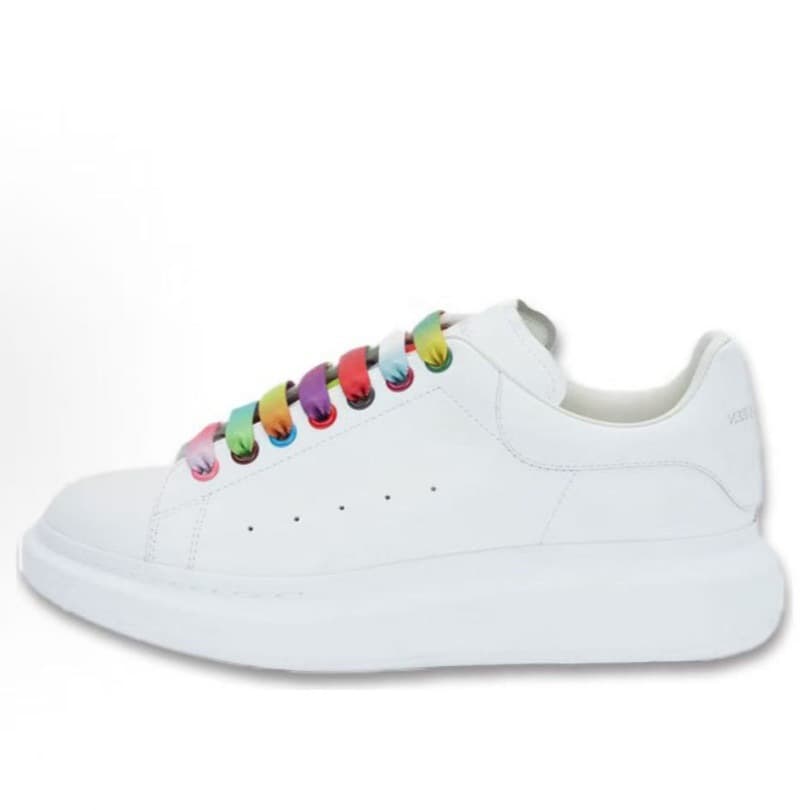 Pure white colorful shoelaces