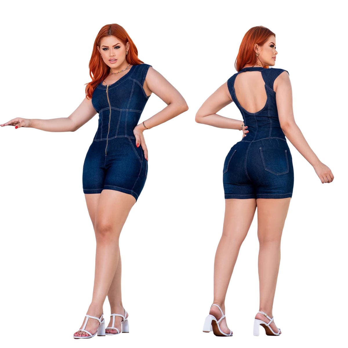6959 New ins Net red AliExpress Amazon Europe and the United States Sexy Slim fashion denim jumpsuit spot sales 2