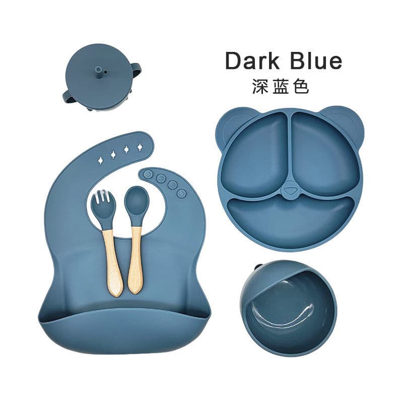 Dark blue - 6-piece set with wooden handles [570g]
