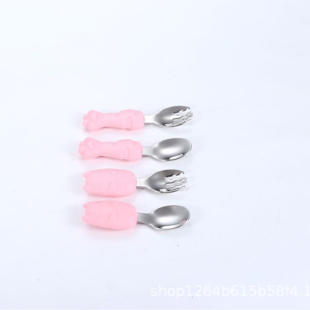 Pink spoon Fork