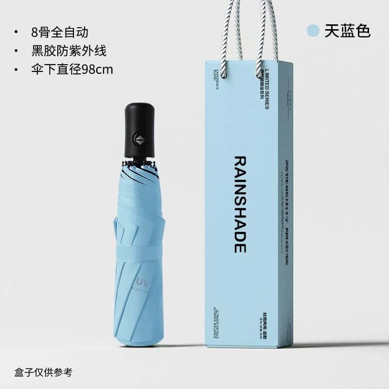 8-bone uv fully automatic-vinyl uv protection-sky blue