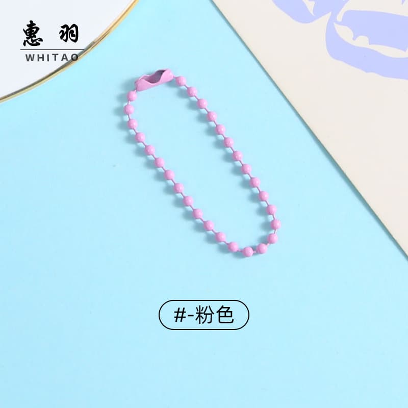 [pink] painted bead chain