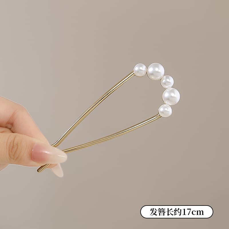 Five-bead hairpin-gold