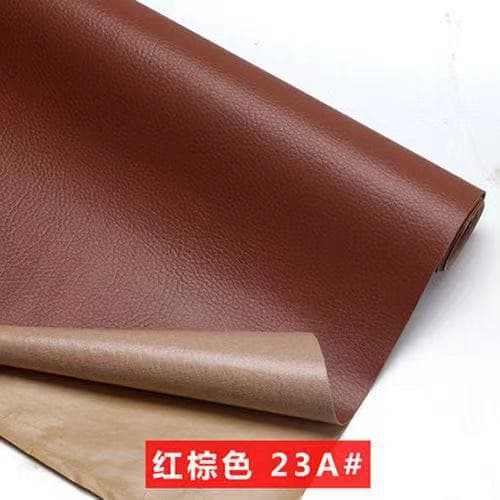 Reddish brown [self-adhesive] leather sticker