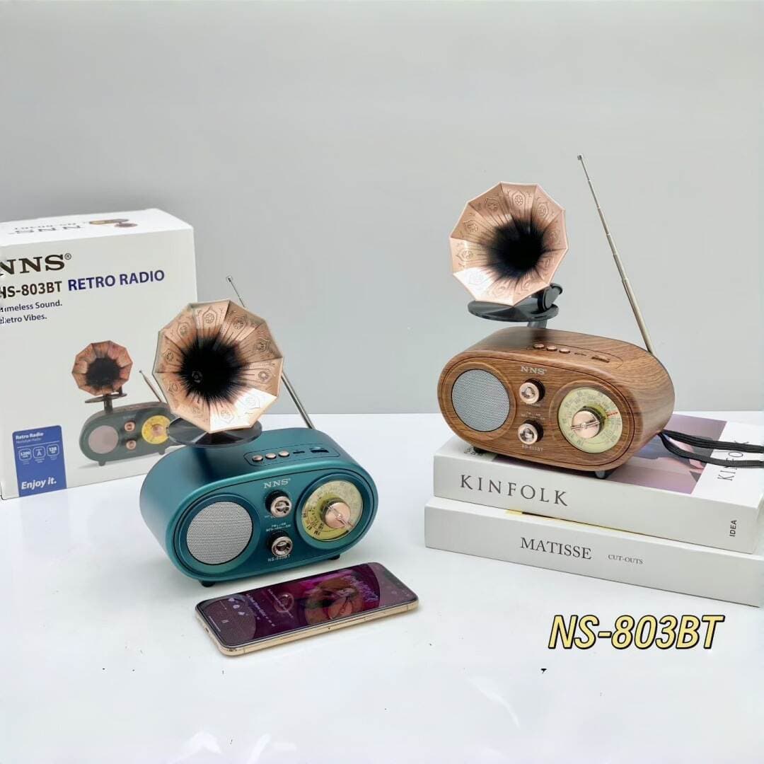 New Radio Model Ns-803Bt Bluetooth Speaker Home Desktop Retro Phonograph Portable Multi-Functional Audio System 4