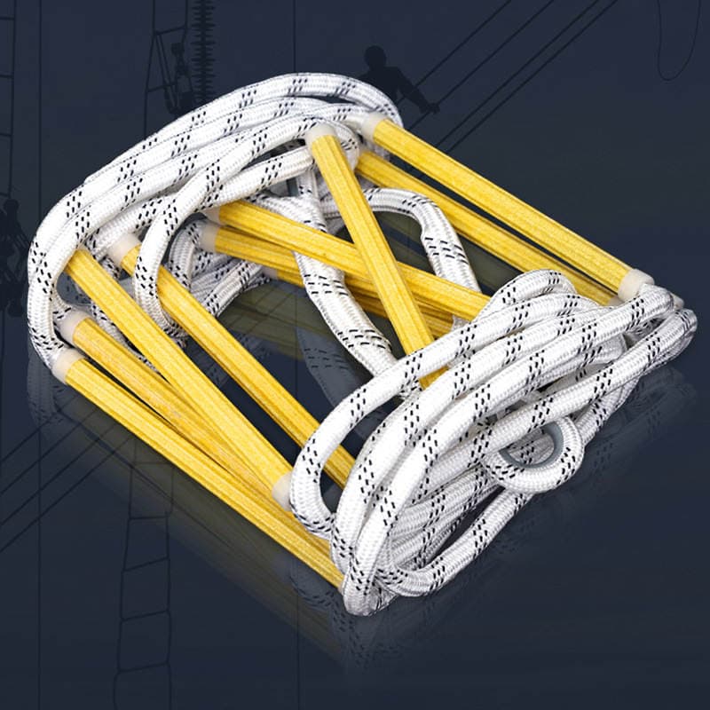 Fire ladder rope ladder fire escape rescue ladder aerial work life ladder insulation wear-resistant non-slip resin wholesale 2