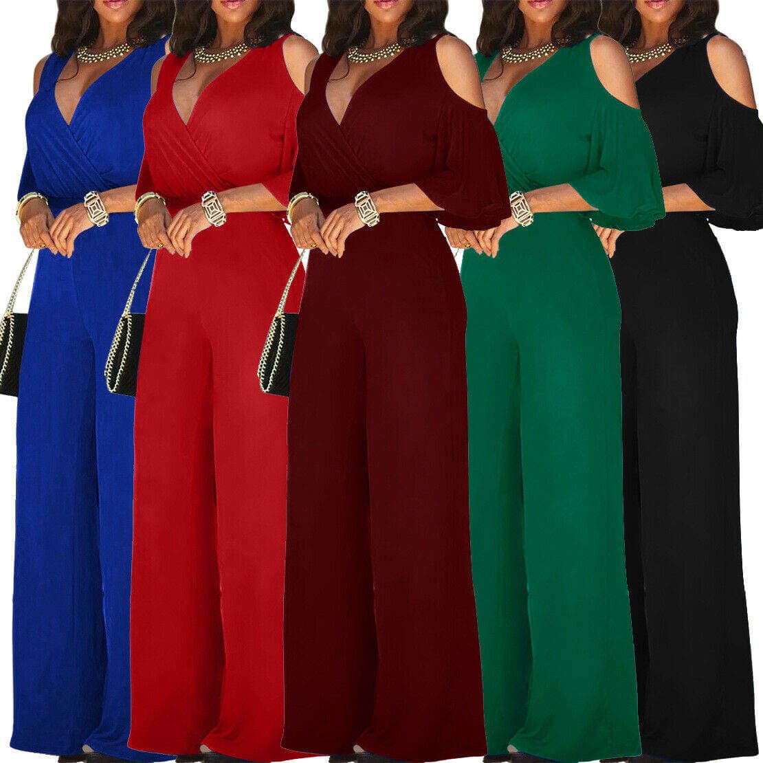 2024 Aliexpress Wish Amazon European and American Export Women's Wholesale Wide-Leg Pants 7 Colors Optional Including Belt 2
