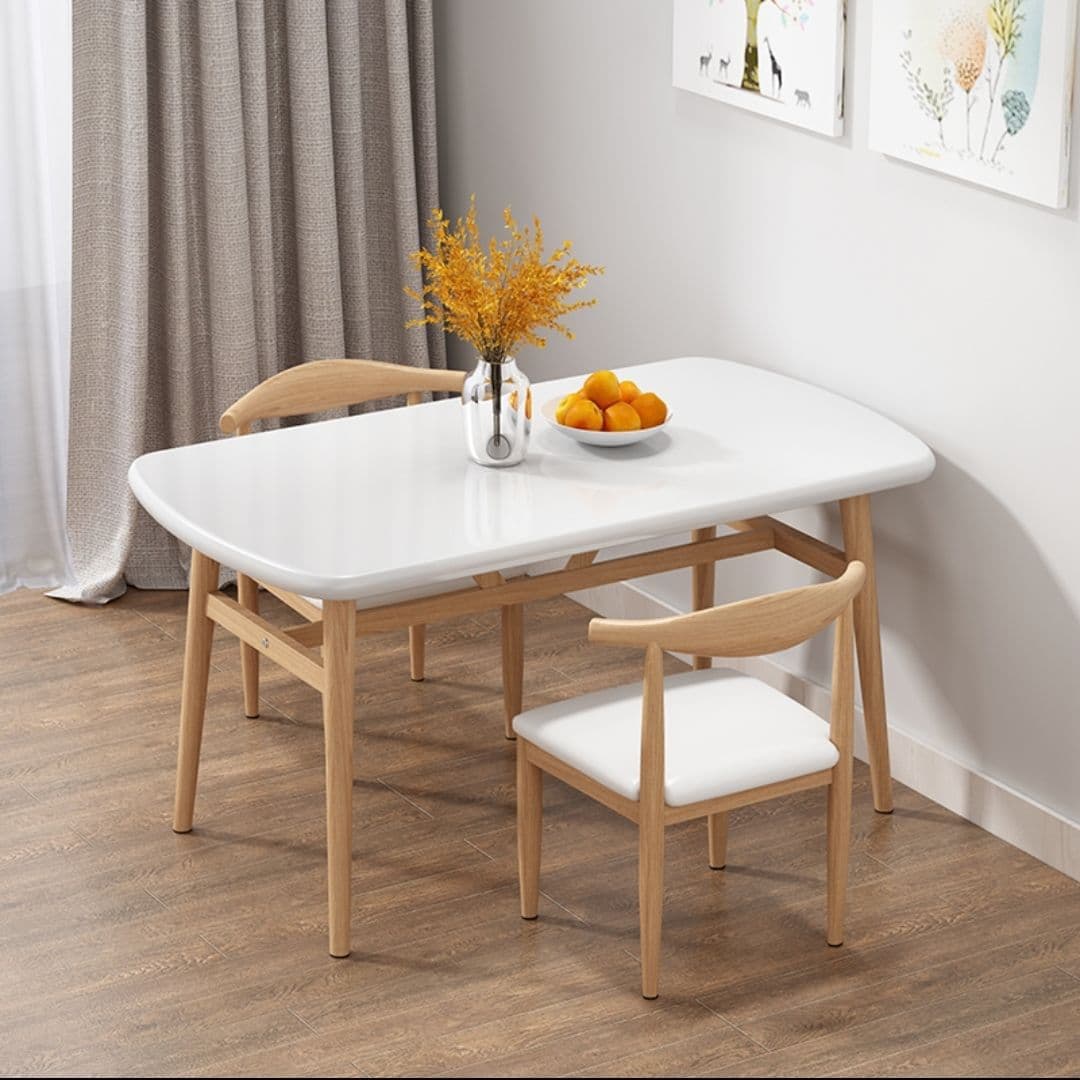 60*120cm white k table (one table and two chairs)