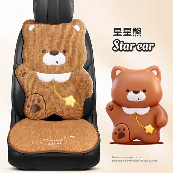 Direct sales from the manufacturer, supports drop shipping, couple's cat and bear simple and elegant seven-piece car seat cover set