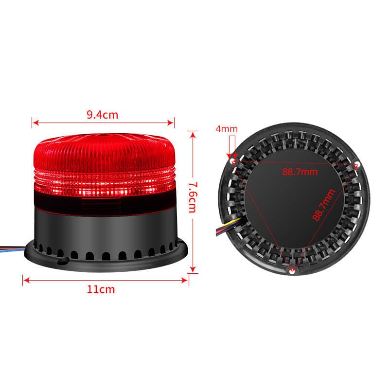 10W Sound and Light Alarm 485 Communication Indicator Light 12V Serial Port Voice Announcer Forklift Warning Light Yx95A 3