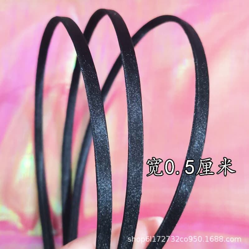 0.5cm black cloth hair band