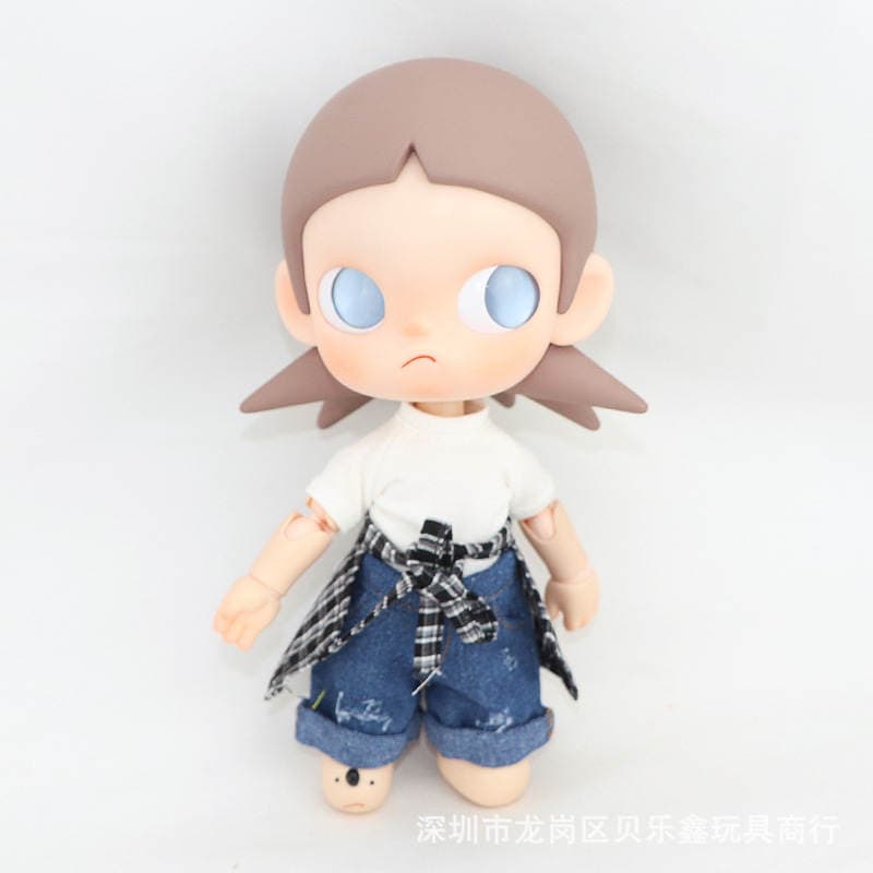 Compatible with Trendy Labubu Toys of the First, Second, and Third Generations, Gazi Sister Zsiga 1/8 Scale Movable Figures, Cool and Stylish Doll Clothes 5
