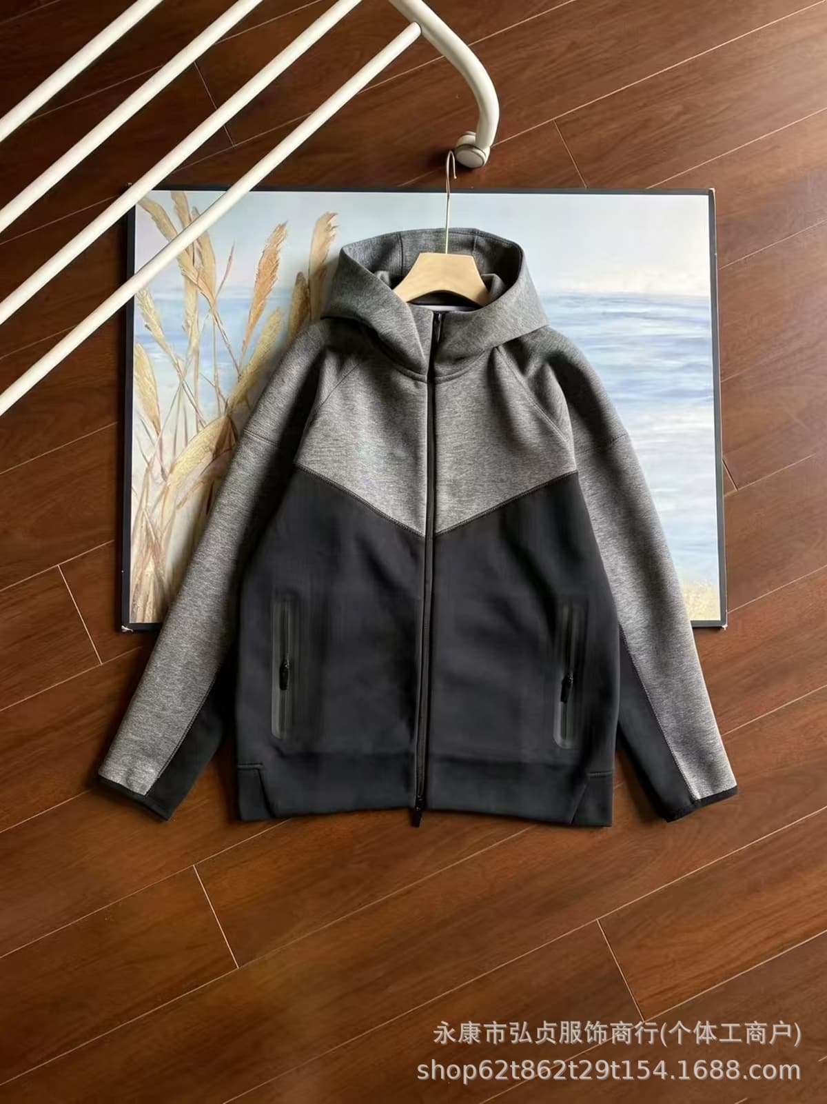Jacket. black and dark gray