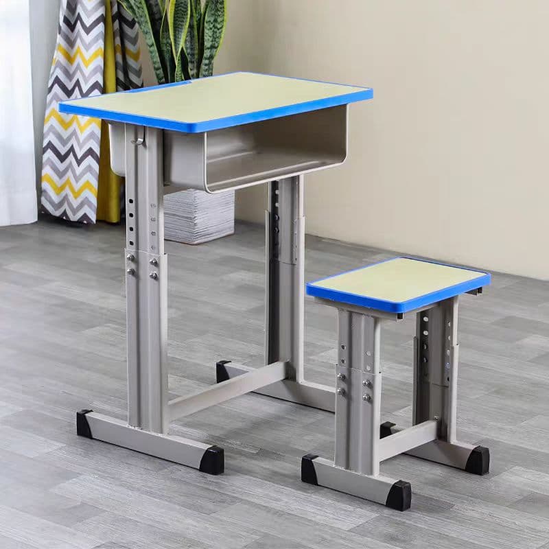 Upgraded double slide desk with stool