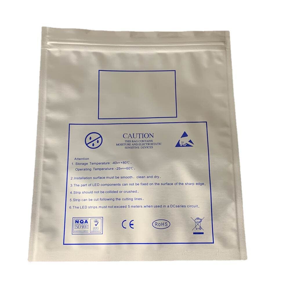 Antistatik təmiz alüminium folqa yastı qablaşdırma torbası (LED çipləri, elektron komponentlər üçün) 5
