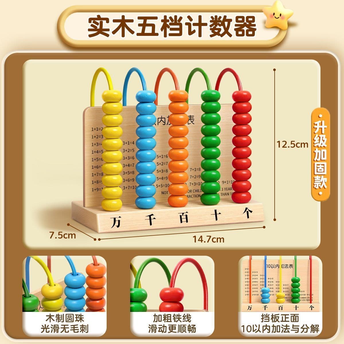 Five-tier calculation rack