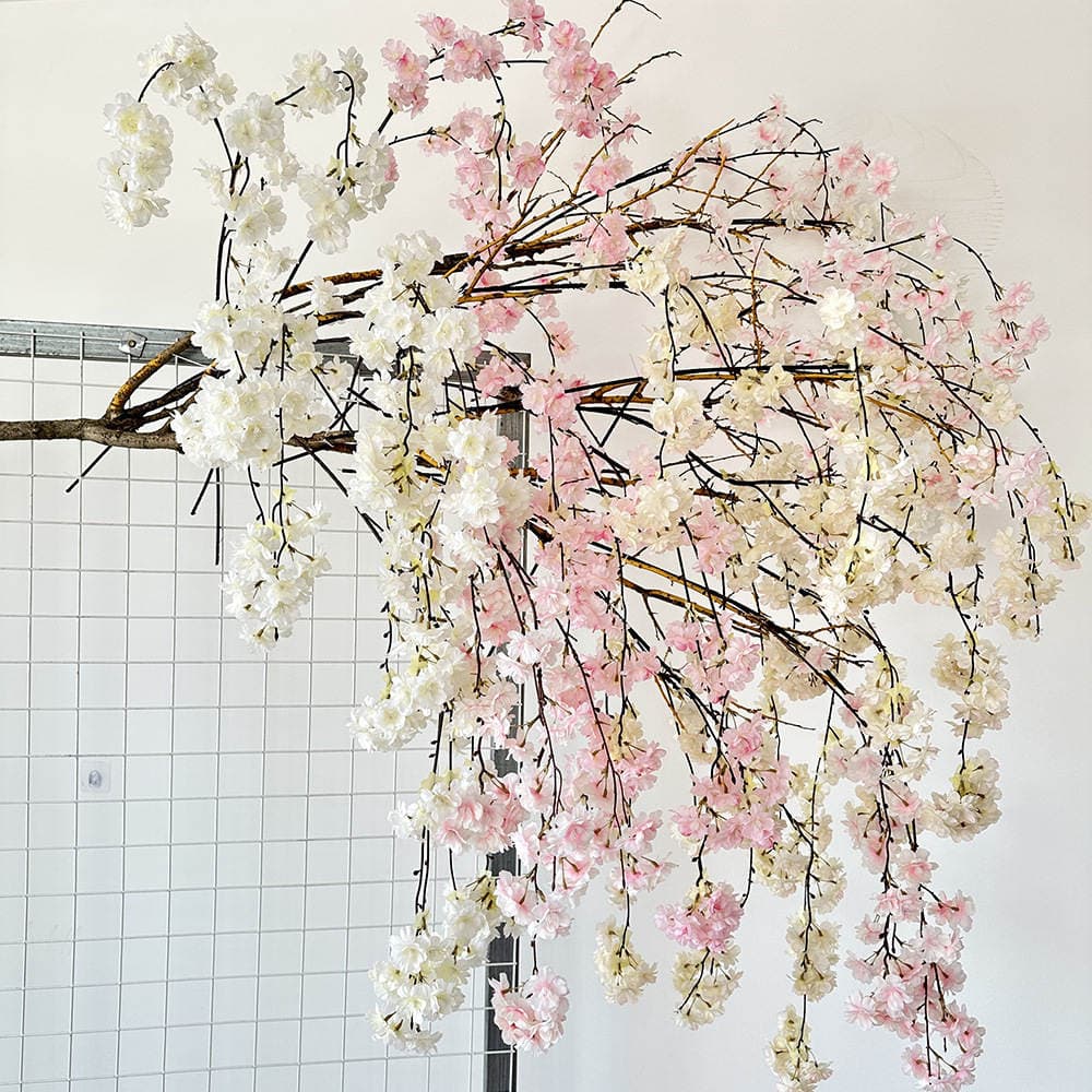 Manufacturer Supplies Handmade Silk Flowers for Home Decoration, Artificial Hanging Waterfall Cherry Blossom Vase Flowers, Artificial Flower Plants 4
