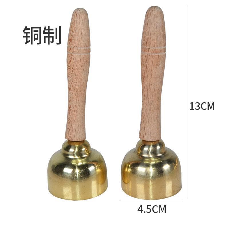 Large wooden handle touch clock (copper)
