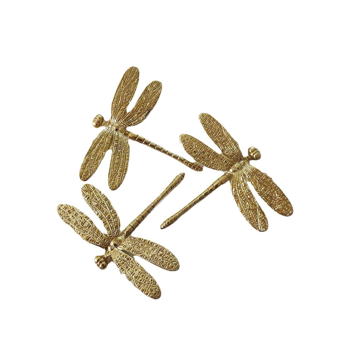 Brass Dragonfly Furniture Handle Ceramic Accessories Furniture Accessories Background Wall Decoration 2