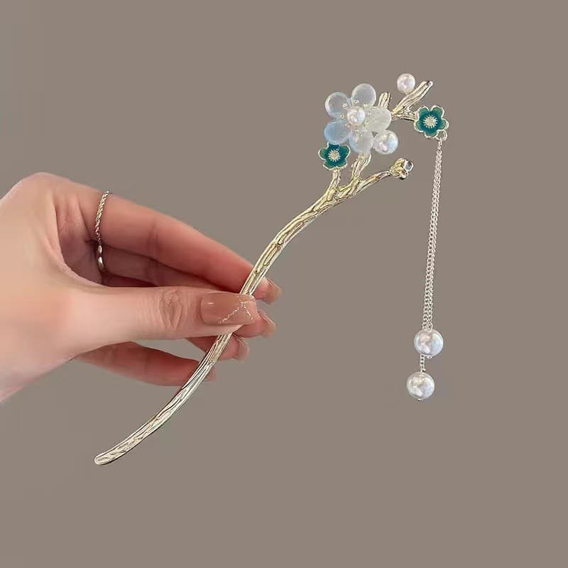 215# plum blue tassel