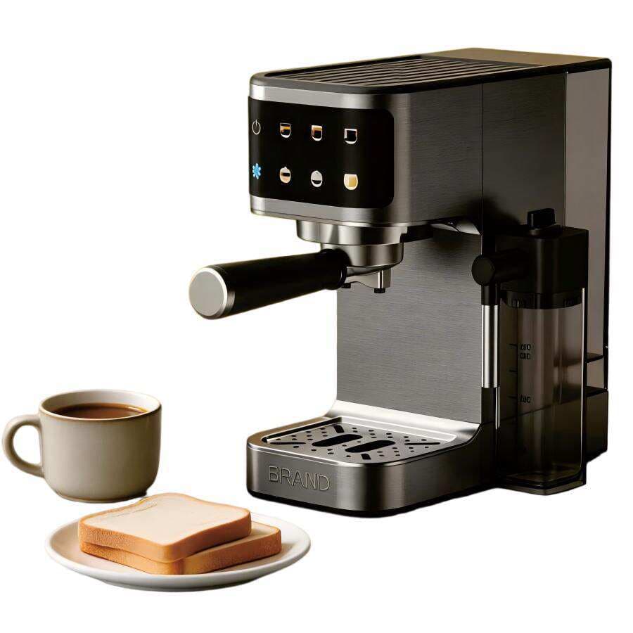 Məişət yarımavtomat İtalyan tipli espresso qəhvə maşını süd köpürdücü ilə 2