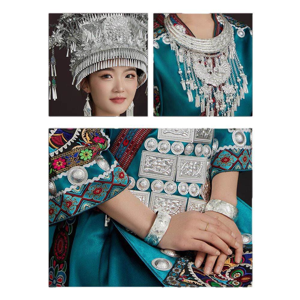 New Minority Clothing Women's Traditional Miao Clothing Guizhou Miao Village Adult Long Tujia Travel suit 5