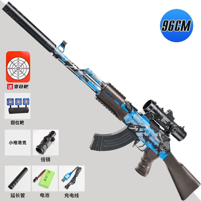 Large hand-made ak graffiti blue (manual electric dual mode)