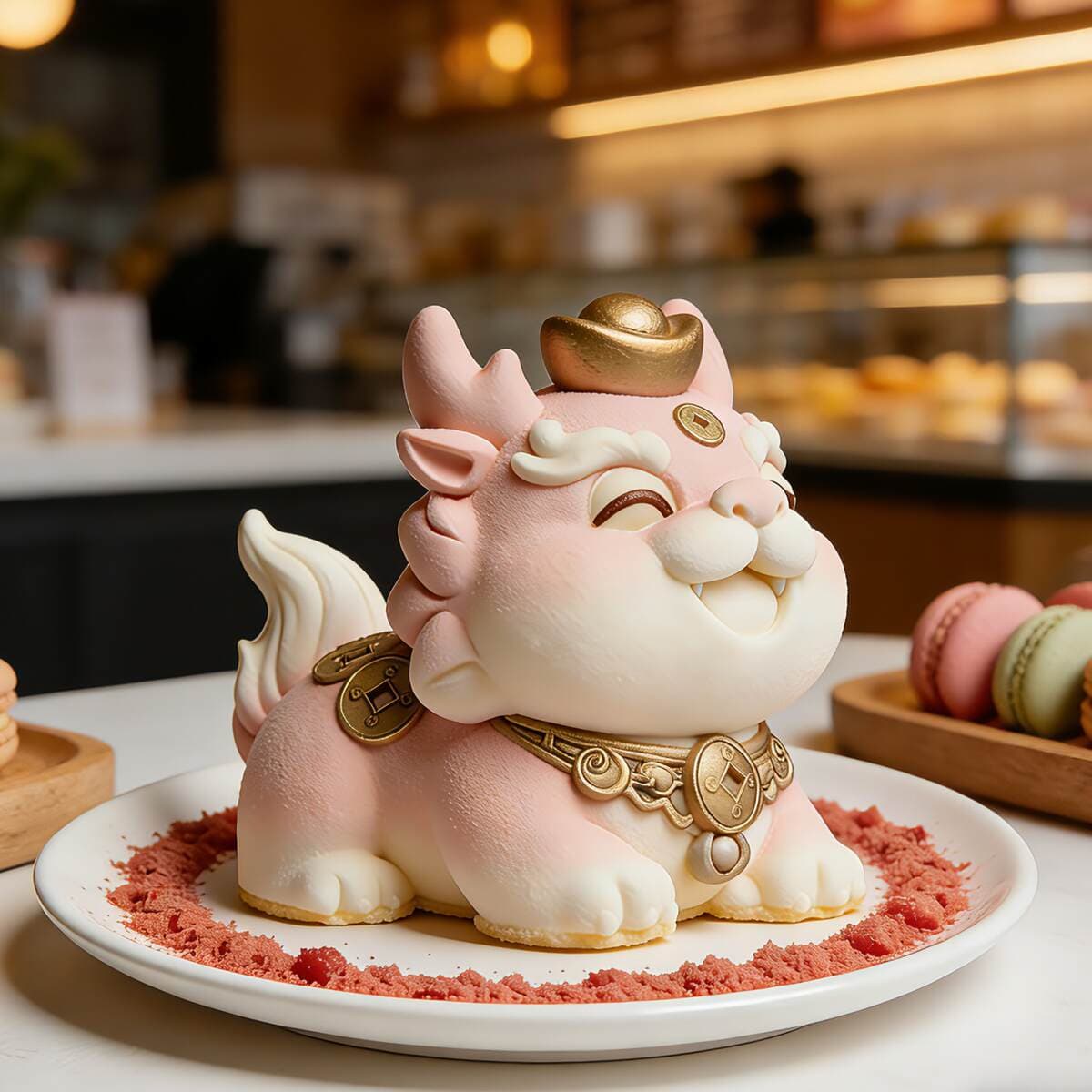Sanxin Pixiu Chinese Style Cultural Creative Mousse Mold Cake Silicone New Year Mousse Creative DIY Cartoon Mold 3