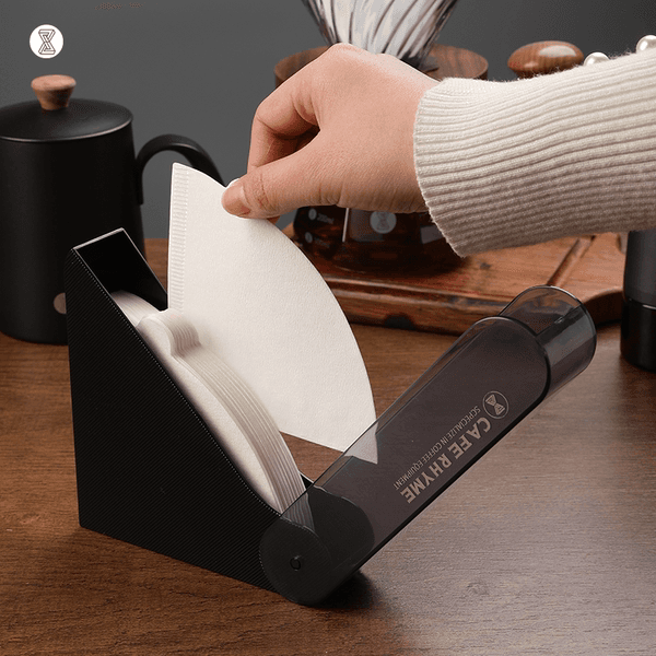 Ev üçün əl ilə dəmlənən qəhvə filtri kağızı saxlama qutusu, V60 yelpik formalı filtr kağızı qutusu, V01/101 filtr kağızı tozdan qoruyan saxlama qabı.