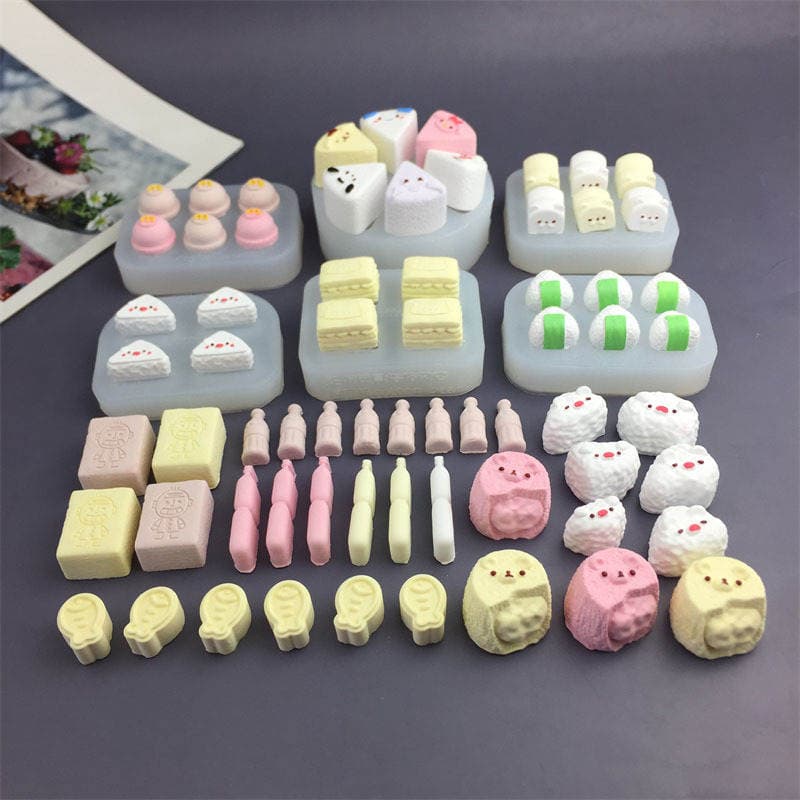 Piggy Sandwich Cream Piglet Bear Biscuit Little Nose Silicone Mold Fondant Cake Chocolate Resin Mold 1