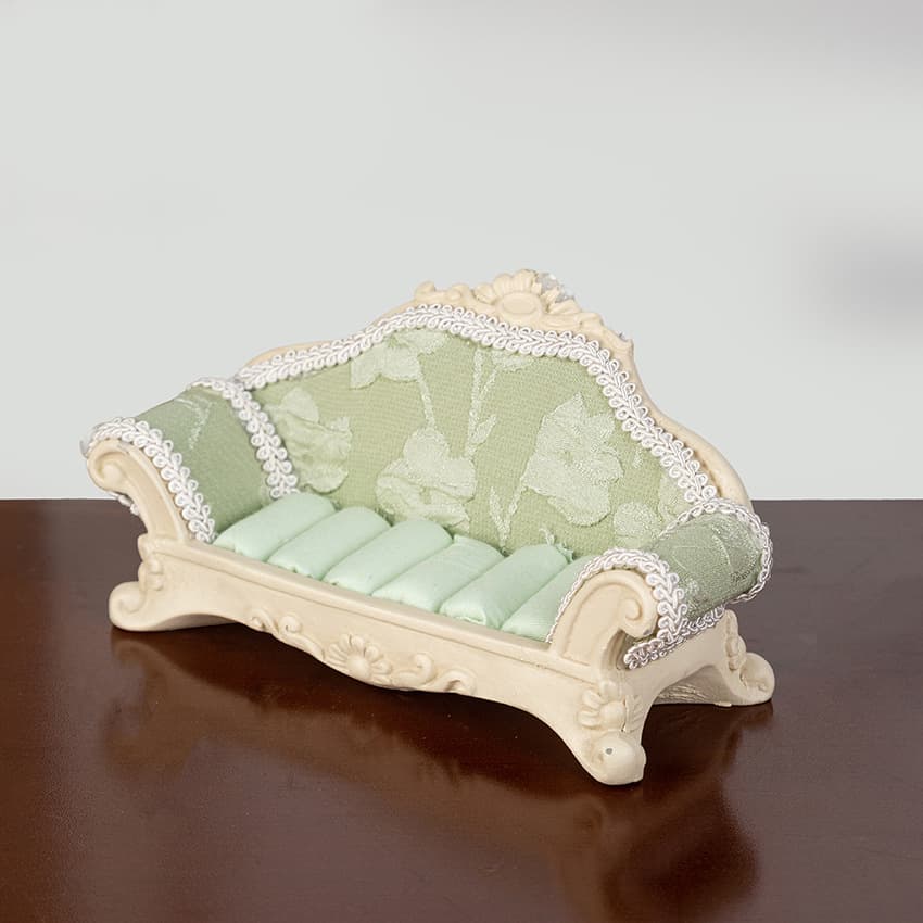 Green lace double sofa