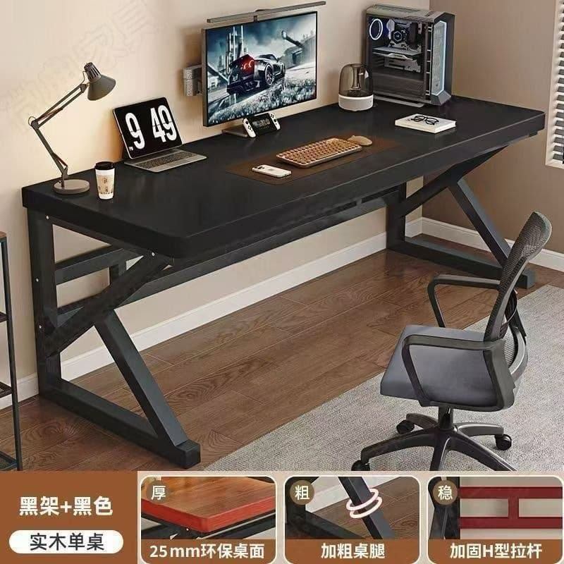 Light luxury black + black legs/particle board-25mm