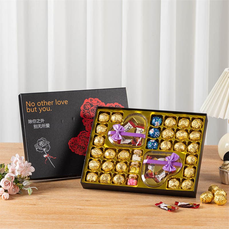 Mid-Autumn Valentine's Day Gift, Golden Sha Chocolate Gift Box, Candy and Snack Gift Pack, Creative Birthday Gift for Girls 4