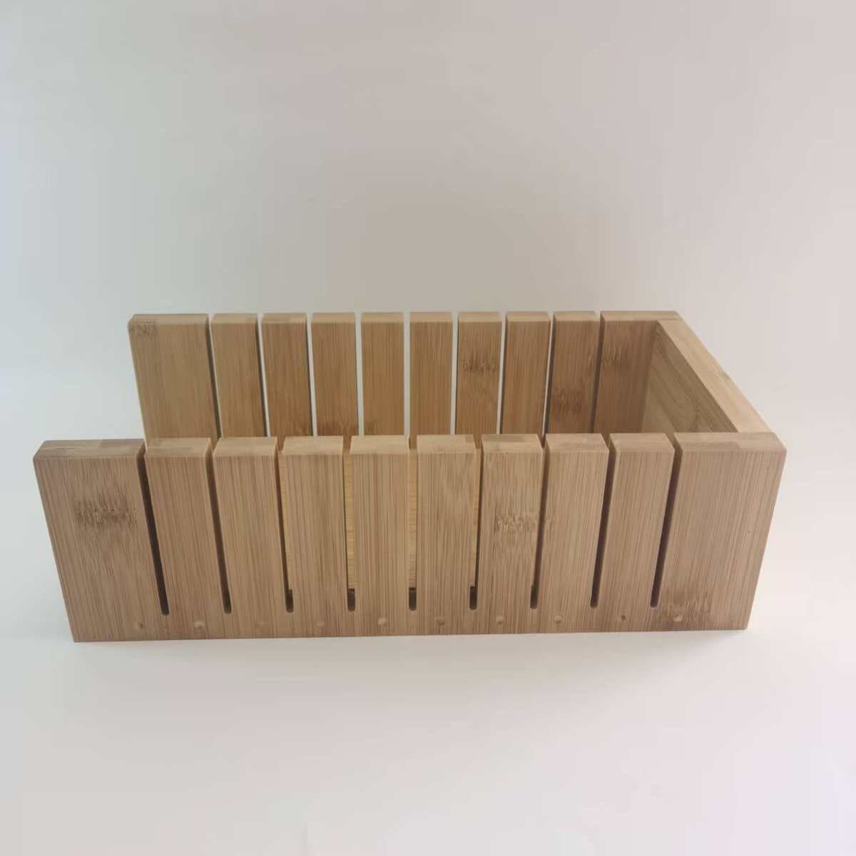 Creative Bamboo Bread Storage Box with Compartments, Bread Slice Container, Bread Slicer, Handmade Soap Slicer 3