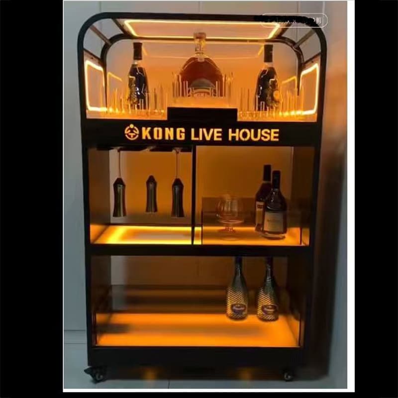 Champagne cabinet, model f, warm light