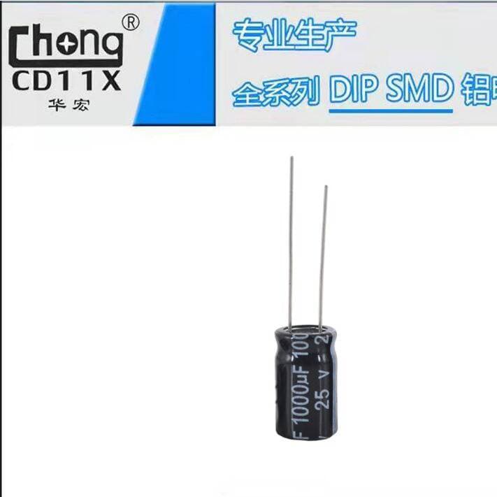 Aluminum Electrolytic Capacitor 25V1000Uf 10*17, Supplied by Huahongchong Manufacturer, Supports Customization 5